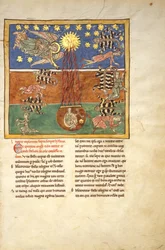 Blad från ett Beatus-manuskript, ca 1180 (tempera, guld och bläck på pergament)